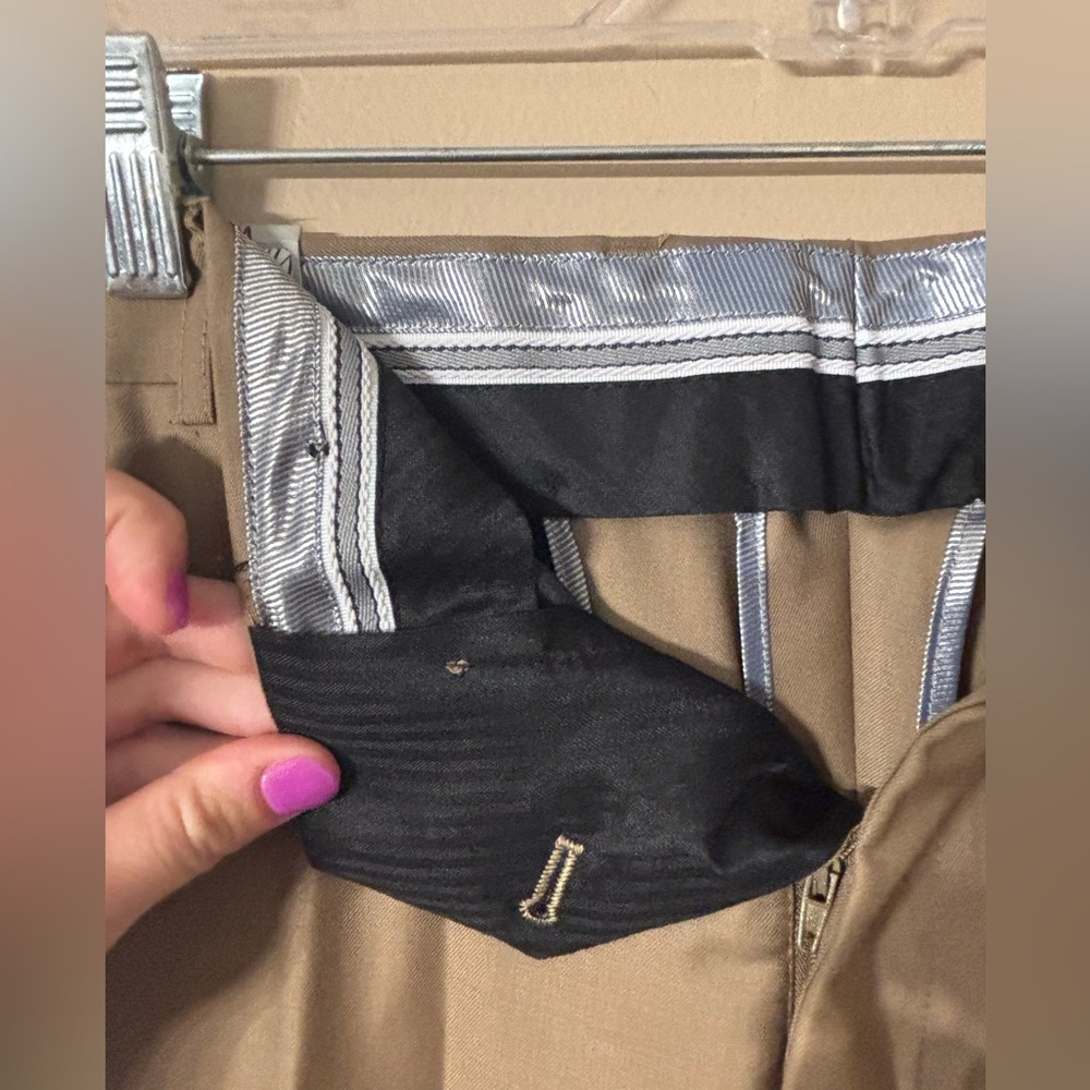 NWT men’s Vinci Philosophy dress pants 40x32 KHAKI ON-900 - Picture 3 of 13